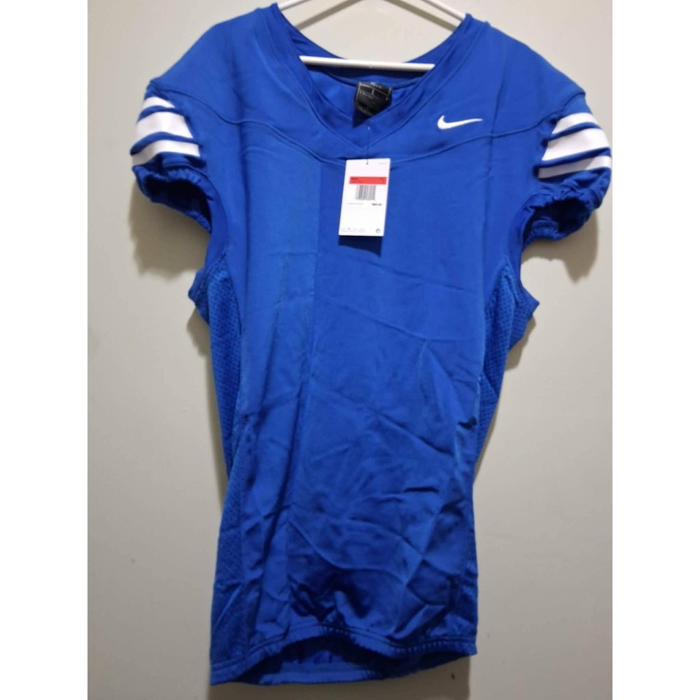 New! Nike Men's Size L‎ Team Engineered Football Jersey Royal Blue White Stripes
